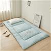 YOUGANG Materasso da pavimento giapponese, materasso futon, per dormitorio tatami, extra spesso, pieghevole, arrotolabile, traspirante, letto per gli ospiti (verde, 120 x 200 cm)