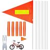 LEBOKJ Bicicletta Bandiera Sicurezza,Set Banner Bicicletta Con 12 Parti, Banner di Sicurezza, Banner Bicicletta Regolabile, Banner Bicicletta per Bambini, Banner Bicicletta, Banner Bicicletta per Bambini