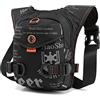Mitening Marsupio da Gamba per Moto, Marsupio Cosciale Uomo Donna per Ciclismo, Escursionismo, Campeggio, Arrampicata, per Viaggio Campeggio Trekking Cyling Outdoor