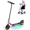 iScooter IK3 Monopattino Elettrico Bambini, 6 Monopattino Elettrico per Bambini da 6 a 12 Anni, Freno Elettronico a Grilletto, Freno Posteriore a Pedale, Luci LED Colorate, Display LED, Leggero