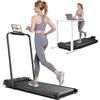 JAGJOG 2 in 1 Tapis Roulant Elettrico Pieghevole, 1-10km/h Tapis Roulant Pieghevole, 2.5 HP Walking Pad avec Ecran LED et Télécommande, Tapirulan da Casa Sostenere 120KG (Nero)