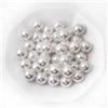 Yixuan Rotonde Perle Lucide Eleganti, 40 Pezzi 20mm Perle di Plastica da Senza Fori, Perle Finte per Riempimento Vasi, DIY, Decorazioni Matrimonio, Tavola, Casa (Bianco 20mm)