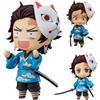 Zhongkaihua Kamado Tanjiro Action Figure con facce mobili e intercambiabili Anime Q Figurine Mini Statua Anime, modello 10 cm