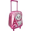 CARTOON Zaino con trolley Marie Disney Minou Gli Aristogatti borsa per la scuola asilo materna zainetto 28 cm con ruote e manico allungabile