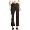 Laphilo Pantaloni Donna Vita Alta Elasticizzati a Zampa - Jeans Svasati Casual Eleganti, vestibilità Slim (cod. 8048)(Marrone,S)