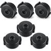 BOXOB 6 pz Sgancio Rapido Dadi per Piatti, 8 mm Dado Piatto Mate Plastica Nera Dado di Blocco del Piatto per Percussion Drum Kit Sostituzioni di Parti di Batteria Jazz