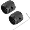 QUARKZMAN 2pz Manopole Chitarra Metallo 6mmx17mm con Vite di Fissaggio Nero | Controllo Volume Tono Manopole Potenziometro, per Chitarra Elettrica Basso