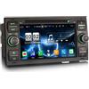 Erisin 7 Pollici 8-Core 4GB RAM+64GB ROM Android 11 Autoradio Bluetooth GPS Navi per Ford Focus Kuga Transit Galaxy C-Max S-Max Lettore CD CarPlay Android Auto DSP WiFi DAB+ OBD2 FM DVB-T2 RDS 4G USB