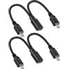 RIIEYOCA Cavo di Ricarica corto USB Type C Femmina a Doppio Micro USB Maschio, Solo per ricarica, Cavo splitter 1 a 2 USB C, (1FT/2 pezzi, Solo ricarica)