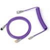 EPOMAKER Mix Cavo USB Tipo C 1,8m, Tipo C a USB A, TPU, Cavo a Spirale Meccanico per Tastiera con Connettore Aviator Rimovibile per Tastiera da Gaming (Violetto)