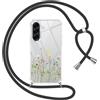 Yoedge Cover con Cordino per Samsung Galaxy A26 5G 6,64, Trasparente Aesthetic Disegni Fiori Custodia con Collana Tracolla Laccio Collo, Sottile TPU Silicone + PC Antiurto Case per Samsung A26,02