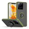 UPLAI Cover per Xiaomi 13T 5G/Xiaomi 13T Pro 5G, Ultra Sottile Antiurto Custodia con Supporto Magnetico Squillare, PC + Morbido TPU Bumper Moda Glassato Caso.(Army Green)