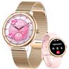 AdivaX Smartwatch Donna con Chiamate WhatsApp 1,27 HD Orologio Fitness con 110+ Sports 24H Cardiofrequenzimetro SpO2 Sonno Ciclo Mestruale Contapassi IP68 Impermeabile Smart Watch Rotondo per Android iOS