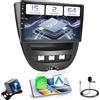 Hikity 2+64G Android 15 Autoradio per Toyota Aygo/Peugeot 107/Citroen C1 2004-2014 Radio Carplay Android Auto, 10.1 Pollici 2.5D Touch Screen con Telecamera Bluetooth Navi WiFi FM RDS EQ