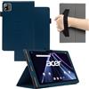 MEMELOKA Custodia per Acer Iconia Tab A11 A11-11-A921 11 Pollici, Leggera e Sottile Custodia in Pelle PU con Cinturino da Polso, Morbido Cover con Funzione di Supporto, Blu