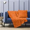 HABITA 33 HOME Granfoulard Copridivano, Copriletto Matrimoniale Primaverile, Telo Copridivano 250x280 Cm, Copri Divano Leggero, Telo Estivo (Arancio Amalfi)