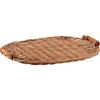 Aubry Gaspard Vassoio in rattan colorato con manici in legno