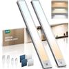 LROLTEF Luce LED Sottopensile Cucina 40CM 2200mAh 3 Temperature Colore Sensore di Movimento per Luci - Luce Armadio Lampada Dimmerabile per Cucina Scale Soggiorno Bagno| 2 Pezzi