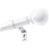 Rod&Trikin Bastoni Tende Per Interni Con Estremità Sferiche In Acciaio Inox Per Camera Da Letto Soggiorno Camera Dei Bambini Bianco 84-237Cm