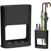 VIQIHEOE Portaombrelli, Supporto per Ombrelli con Vassoio Raccogligocce Rimovibile, 22 x 9 x 28 cm 4 slot Portaombrelli Autoportante, Portaombrelli Minimalista, per Ombrelli Lunghi, Corti, Nero