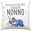 Vulfire Federa Cuscino Ufficiale per il Pisolino del Nonno - Idea Regalo Originali per Nonno - Compleanno Natale Festa dei Nonni - Arredamento Casa, Arredo Divano Letto - senza Imbottitura