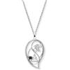 Engelsrufer ERN-YIYADROP-19-ZI - Collana da donna in argento sterling con ciondolo a goccia Yin Yang a goccia, con zirconi, regolabile in tre lunghezze, lunghezza: 42 + 4 + 4 cm
