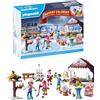 PLAYMOBIL Christmas 71472 Calendario dell'Avvento: Mercatini di Natale, 24 entusiasmanti sorprese, tra cui quattro personaggi, giocattolo per bambini dai 4 anni in su