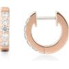 Limerencia Titanio Hoop orecchini signore, 10mm ipoallergenico nichel libero G23 orecchini a cerchio medico con 7A CZ (oro rosa)