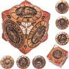 Luazuri DND Spinner Dice - Set di dadi 7 in 1 in metallo con design drago 3D | Design unico per dungeons & Dragons RPG Polyedder Dadi per giocatori D&D e DM (rame oro)