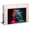 Ulmer Puzzleschmiede - Puzzle uccello notturno colorato - Ritratto di gufi con esplosione di colore brillante come puzzle da 2000 pezzi - Motivo gufo della collezione Puzzle Colori & Fantasy