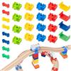 Zyluniy Ferrovia in legno 28pcs adattatore per ferrovia in legno Connettori Adattatori Compatibili, Attraversamento Per Treno, Connettori Per Binari Pista Trenino Legno Adattatori