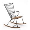 Houe - Sedia a dondolo Paon - Legno naturale - Acciaio verniciato a polvere - Designer Henrik Pedersen