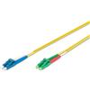 DIGITUS DK-293LCA3LC-02 - Cavo In Fibra Ottica OS2 - 2 m - da LC (APC) a LC (PC) - Duplex - 1/10 Gbit/s - Cavo LAN In Fibra Ottica Monomodale SM - Tipo Di Fibra: 9/125 µ - Giallo (Yellow)