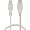Waytex 11306 Cavo di Estensione USB 2,0 A/Maschio A Femmina, Lunghezza 0,60 m, Colore: Beige