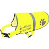 4LegsFriend Gilet di sicurezza riflettente giallo, 5 misure, con chiusura a scatto, ad alta visibilità per attività all'aria aperta, giorno e notte, per tenere il cane al sicuro da auto e incidenti di caccia
