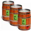 Italian Craft Brewery Delíra - Birra IPA Artigianale Italiana, Cruda Non Filtrata, 3 Fusti da 5 Litri cad. con Spillatore, Rubinetto facile da usare, per Birra alla Spina in Casa | Idea Regalo Particolare