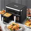 Bakaji Friggitrice ad Aria Calda Senza Olio Airfryer Frigge Cuoce Arrostisce in modo Naturale e Salutare Potenza 2400W con Timer Regolazione Temperatura fino a 200° (12 Litri)
