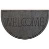Olivo Tappeti OLIVO.shop Zerbino Ingresso Esterno Mezzaluna 40x65 cm, Ingresso Antiscivolo, Tappeto Mezzaluna Esterno, Tappeto Asciugapassi, Lavabile, QUICK ML (GRIGIO CHIARO, 40x65 cm, WELCOME)