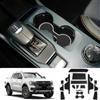Coleya Tappetini Antiscivolo Compatibile con Ford Ranger T9 2023 2024 (Freno Elettronico), Ford Ranger Tappetini in Gomma per Console Centrale, Portabicchieri, Cuciture Porta, Braccioli (Bianco)