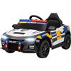 AIYAPLAY Auto Elettrica per Bambini della Polizia con Telecomando e Musica