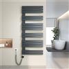Heilmetz Scaldasalviette Elettrico Bagno 1385x600mm 800W, Termoarredo Elettrico Bagno con Barra riscaldante termostato，con Funzione di temporizzazione（Antracite）