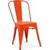 Iconik Interior Industrial Style - Sedia da pranzo - Design industriale - Acciaio - Opaco - Nuova edizione -Stylix Arancione