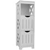LANTUS Mobiletto portaoggetti per WC, armadio da bagno stretto, laterale, 30 x 30 x 89 cm, bianco