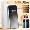 H&U&W Smartphone M15 Ultra 7.3" 3200 × 1440 Snapdragon 8 Gen3 22 GB di RAM + 2 TB di ROM 108 MP 8000 mAh Batteria globale 5G - Black