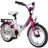 BIKESTAR Bicicletta bambini 5 anni | Bici bambino bambina 14 pollici Freno a pattino e freno a retropedale | 14" Classico Edition rosa e bianco
