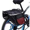 Wakects Borsa Doppia per Bici 25L Borsa Portapacchi Bici Posteriore Impermeabile Borsa per Bicicletta Posteriore Laterale per All'aperto Cavalcare Nero e Rosso