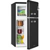 KLARSTEIN Irene - Frigo con Freezer, Frigorifero Rétro, Congelatore da 25 L, Silenzioso: 40 dB, 2 Ripiani nel Frigo 61 L, 2 Vani sullo Sportello, per Piccole Famiglie e Single