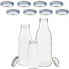 mikken 10 coperchi per bottiglie di vetro TO48/5 cm - Blueseal - senza BPA/PVC, tappo di ricambio Twist-Off per bottiglie di latte e succhi di frutta, colore argento
