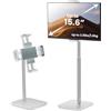 tounee Supporto portatile per monitor e tablet, capacità di carico 2 kg, regolabile in altezza fino a 46 cm, universalmente compatibile con dispositivi da 4,7 a 16 pollici(iPad, iPhone, Kindle)-Bianco