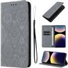 LSPCASA Custodia con Xiaomi Redmi Note 14 Pro 4G 6,67 Pollici Premium Pelle PU Flip Protettiva Cover Con Slot Per Schede e Funzione Supporto Custodia Cover Portafoglio con Redmi Note 14 Pro-Grigio